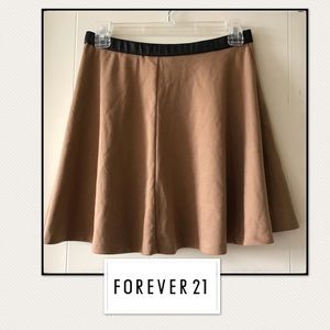 NWT Forever 21 Caramel Skater Skirt